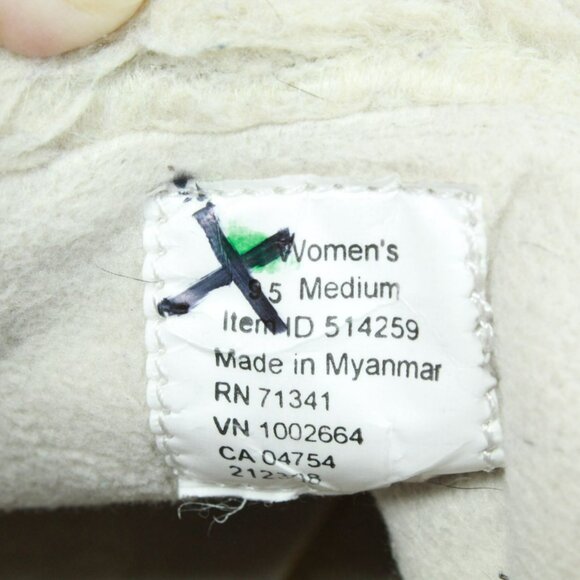 LL Bean Red Leather Fleece Lined Rugged Cozy Ankle Winter Boots Size 9.5 M - Picture 8 of 9